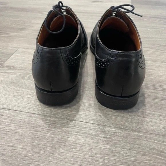 J. Crew Mens Ludlow Classic Black Leather Semi Brogue Shoes - Picture 13 of 16